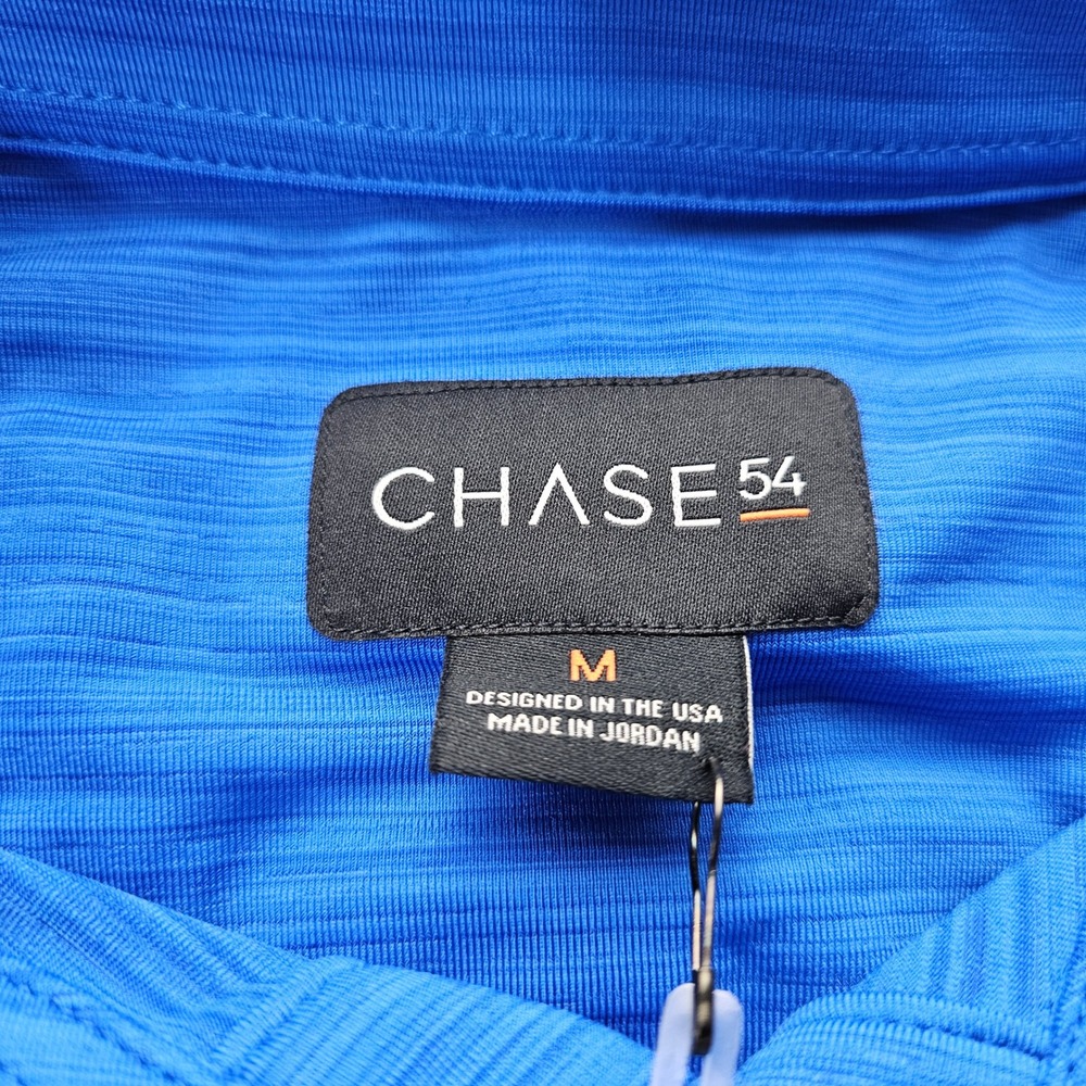 Chase 54 Mens Odyssey Golf Polo Shirt Blue Golf Club of Houston‎ DryFuze Medium - Picture 7 of 10